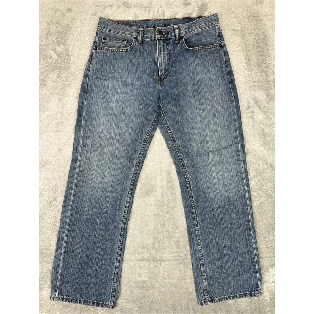 Levi's 559‎ Mens Jeans Size 32 X 30 Blue Denim Cotton 5-Pockets Straight Leg